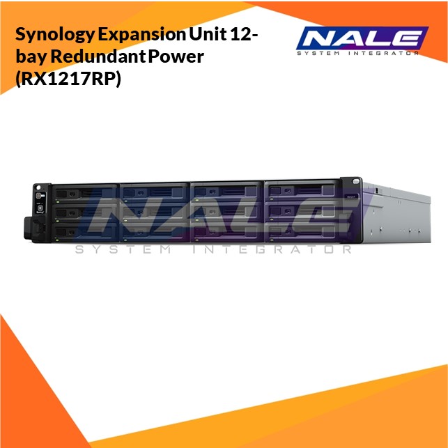 Slide1 Synology Expansion Unit 12-bay Redundant Power (RX1217RP) - Gambar 1